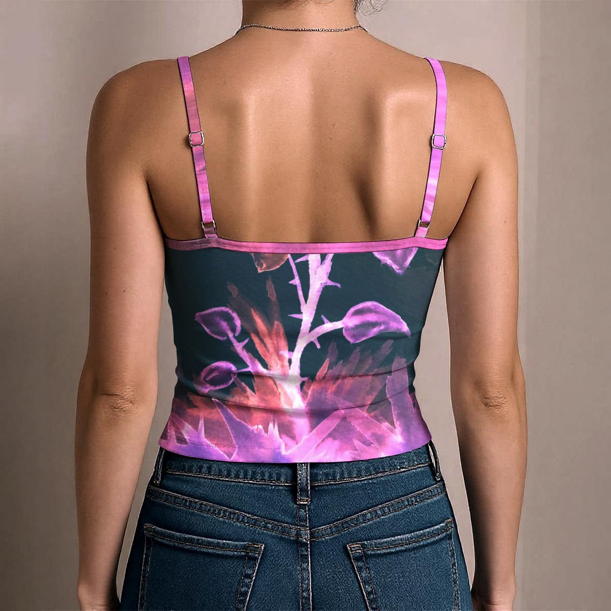All Things Lovely All-Over Print Women's Spaghetti Strap Tank Top