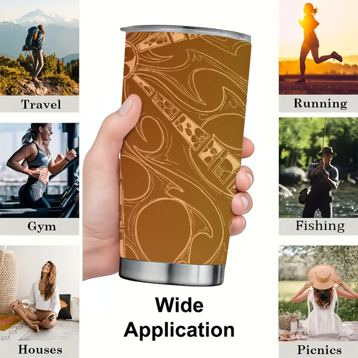 Flowers Sunrise Custom 20OZ Tumbler With Sliding Lid For The USA