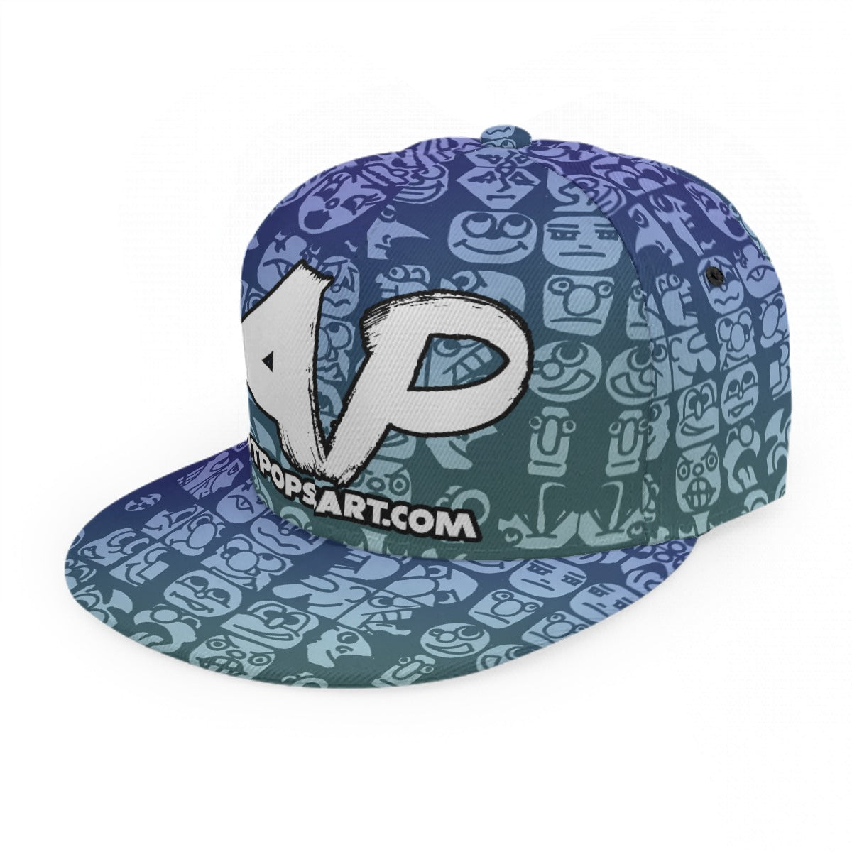AutPopsArt Blueberry Faces Baseball Cap With Flat Brim