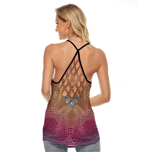 Signs of Life Criss-Cross Open Back Tank Top