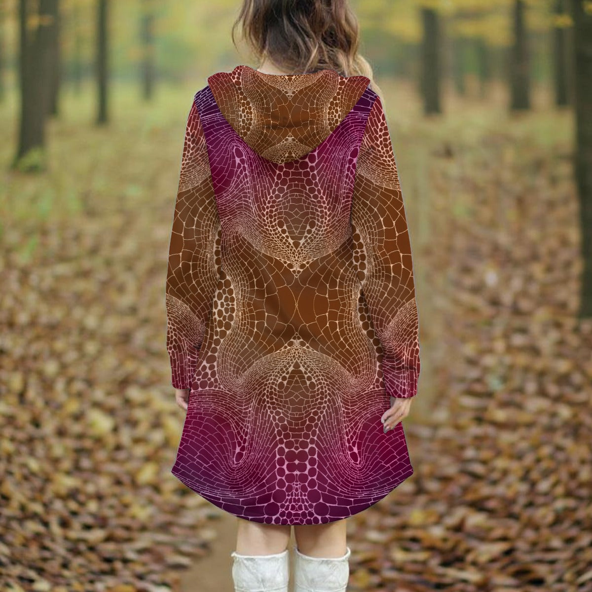 Signs of Life Sunset All-Over Print Women's Longline Hoodie Dress