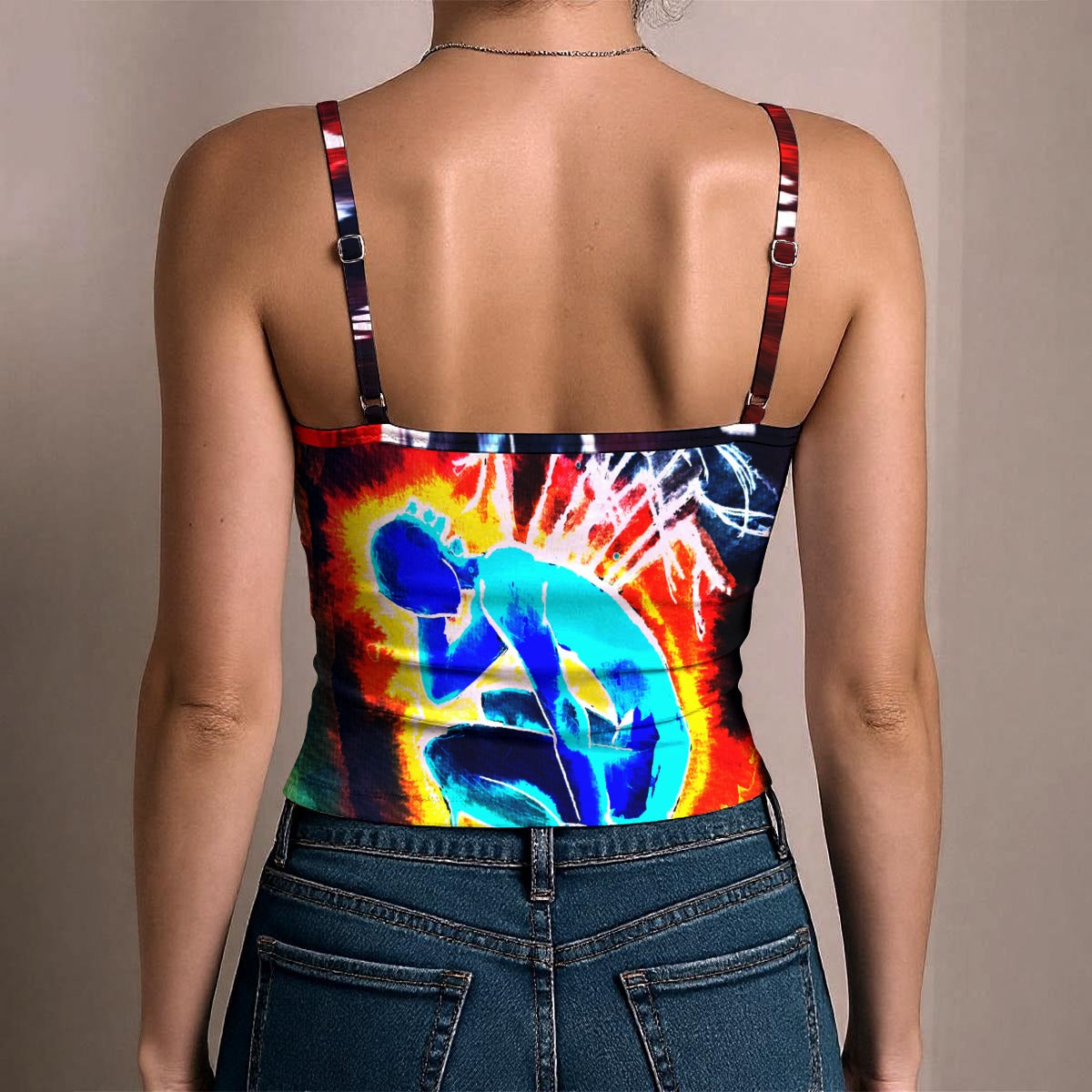 Pins and Needles Inverted All-Over Print Women's Spaghetti Strap Tank Top