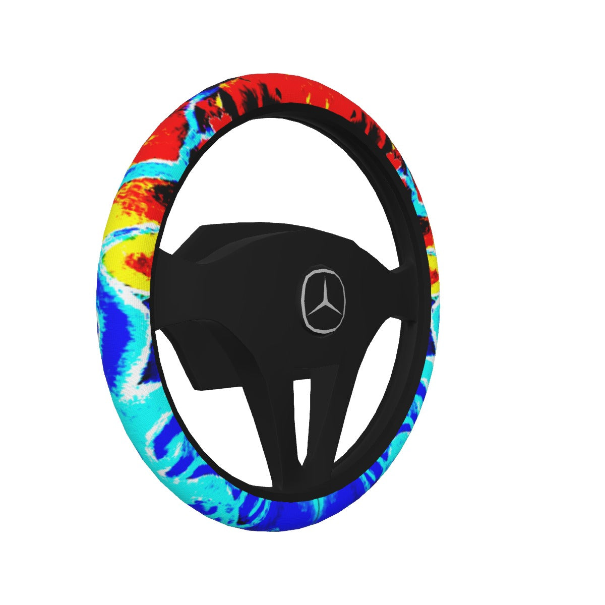 Fire and Ice All-over Print Steering Wheel Cover