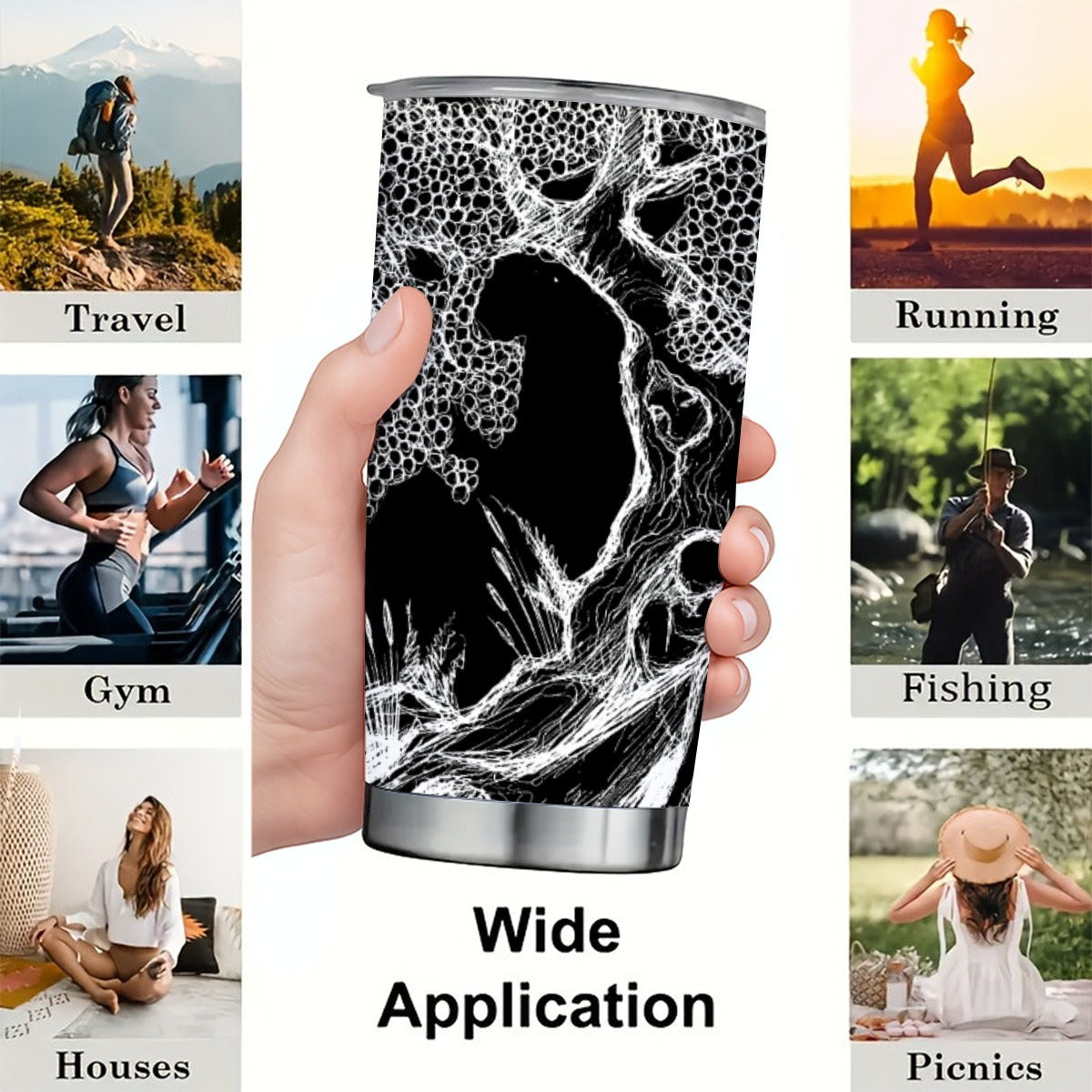 Haunted tree Custom 20OZ Tumbler With Sliding Lid For The USA