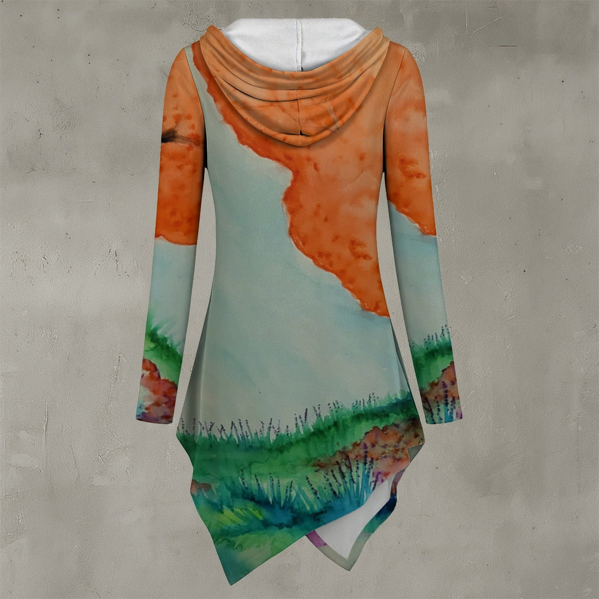 Dance with Faries All-Over Print Women's Asymmetric Hem Hoodie