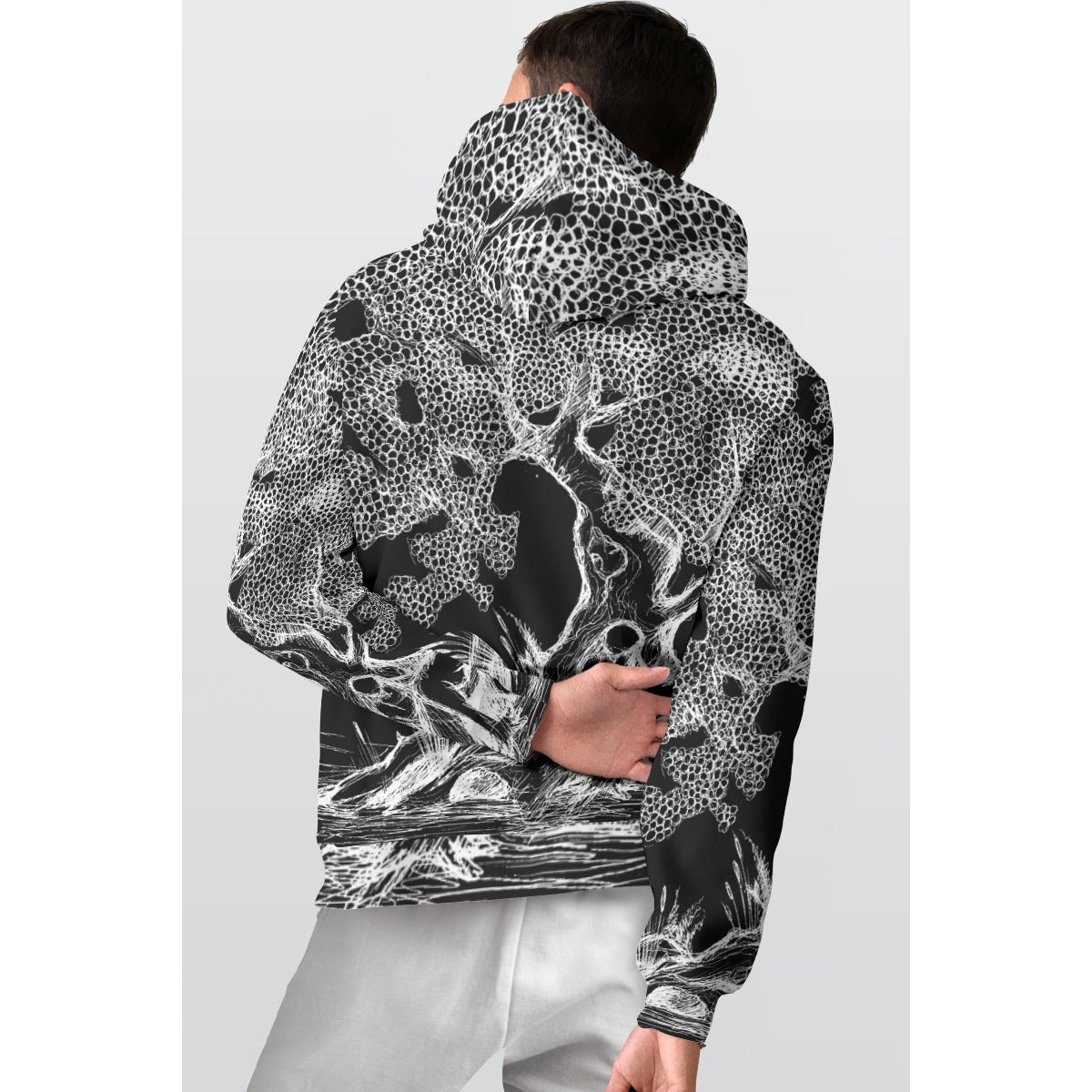 Haunted Tree All-Over Print Men's Thicken Pullover Hoodie