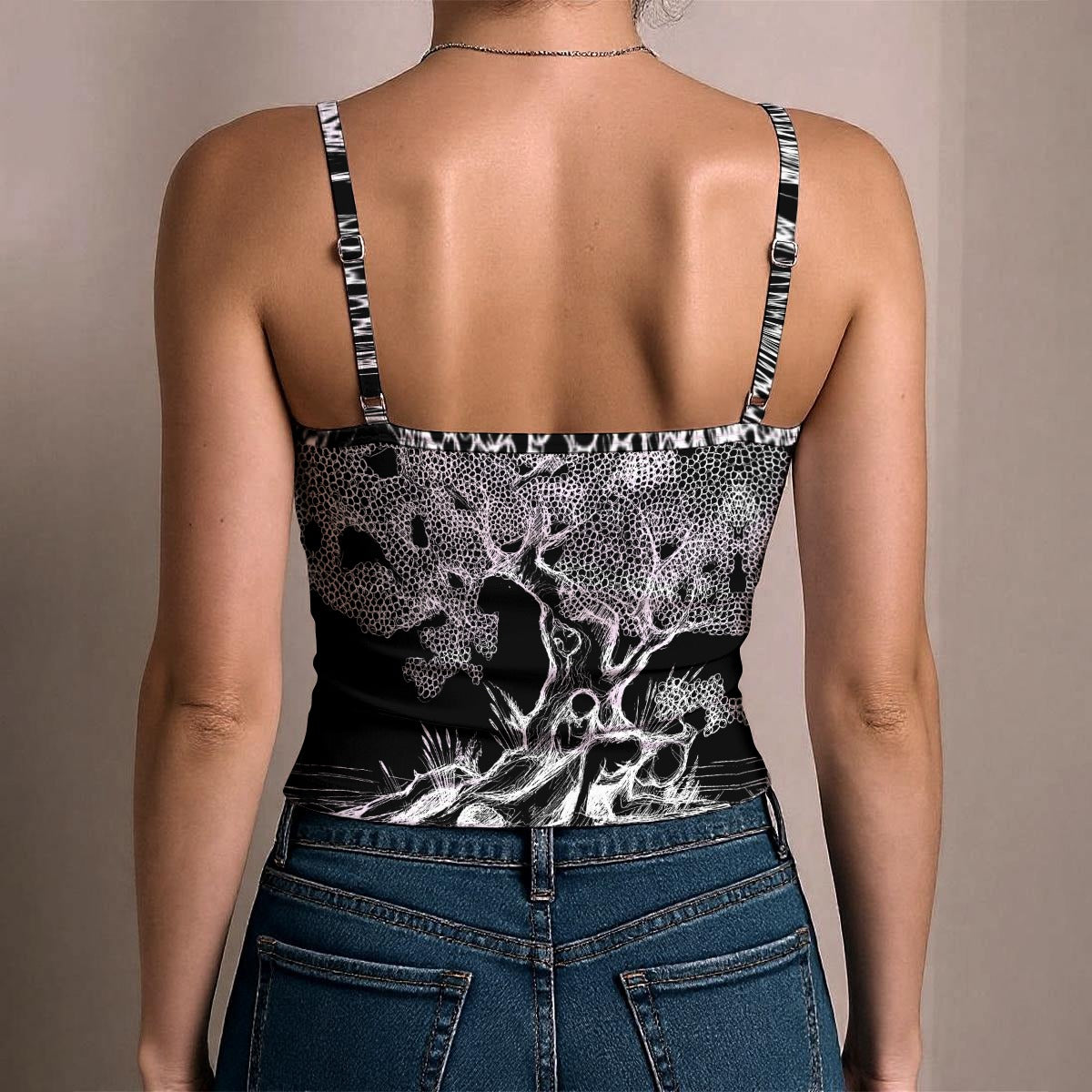 Haunted Tree All-Over Print Women's Spaghetti Strap Tank Top