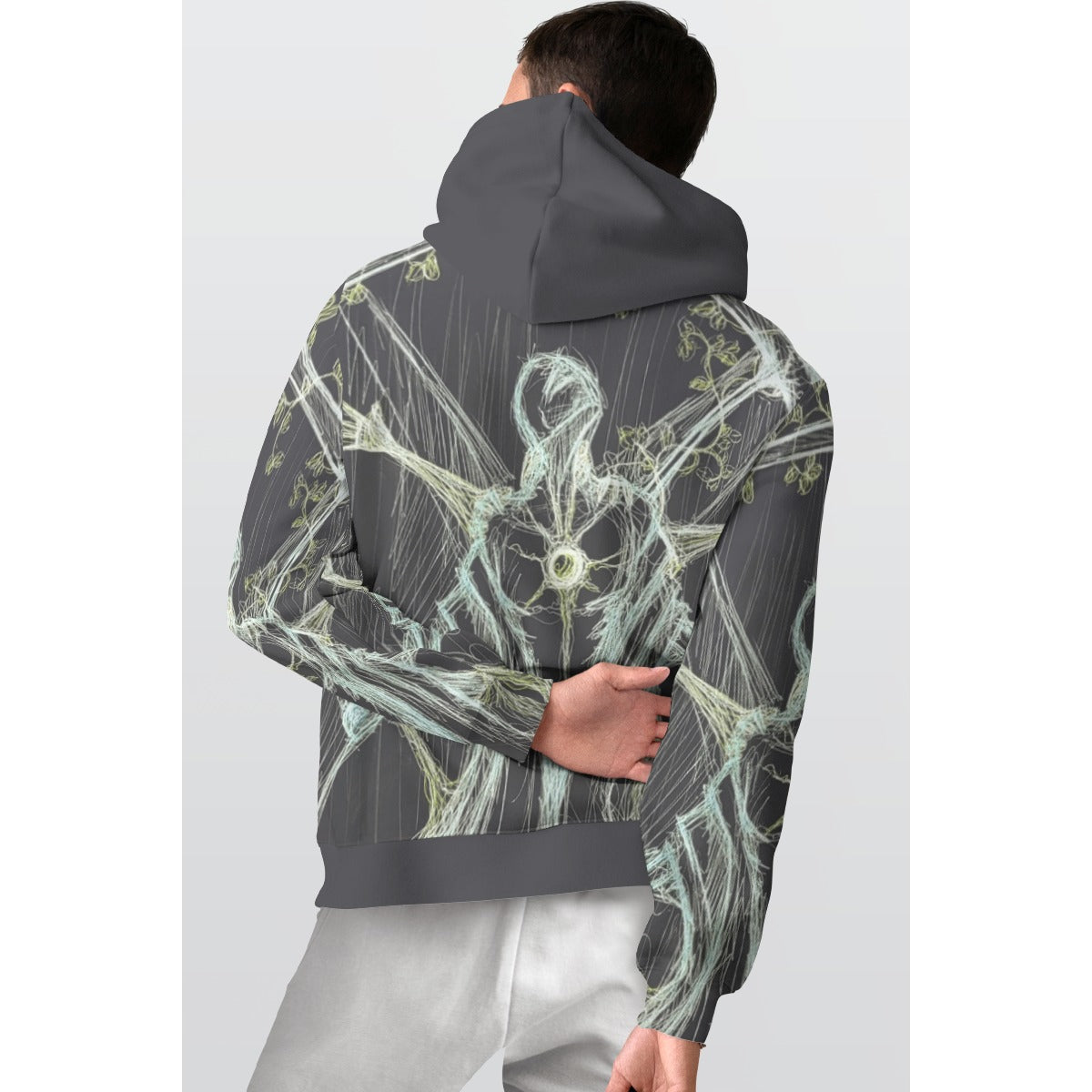 Last Embrace All-Over Print Men's Thicken Pullover Hoodie