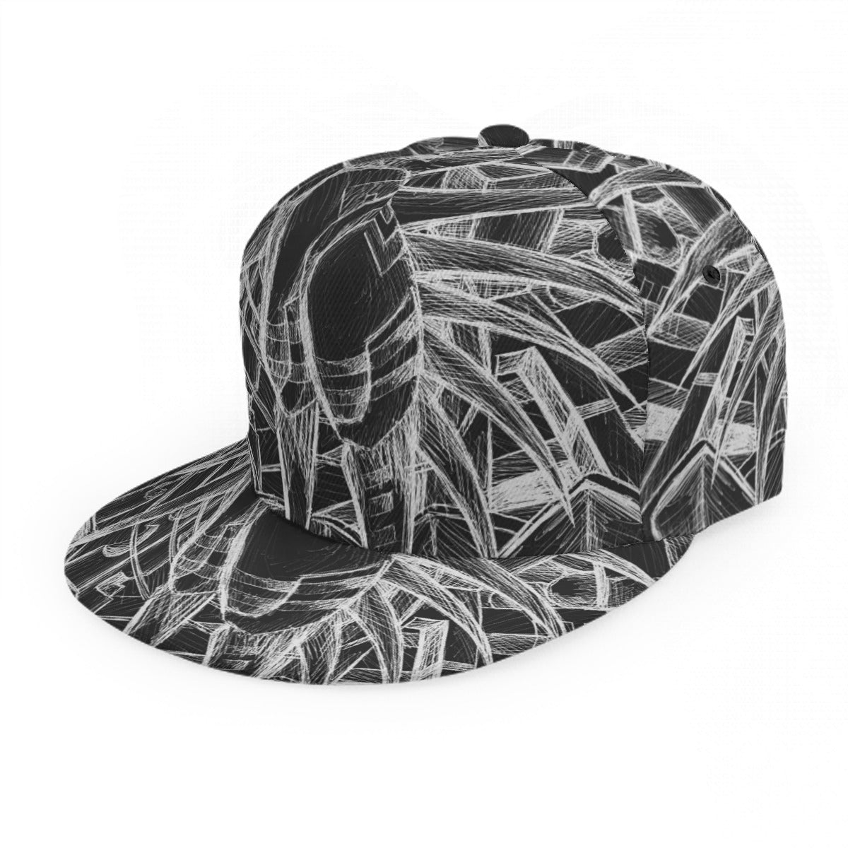 Sketch Baseball Cap With Flat Brim