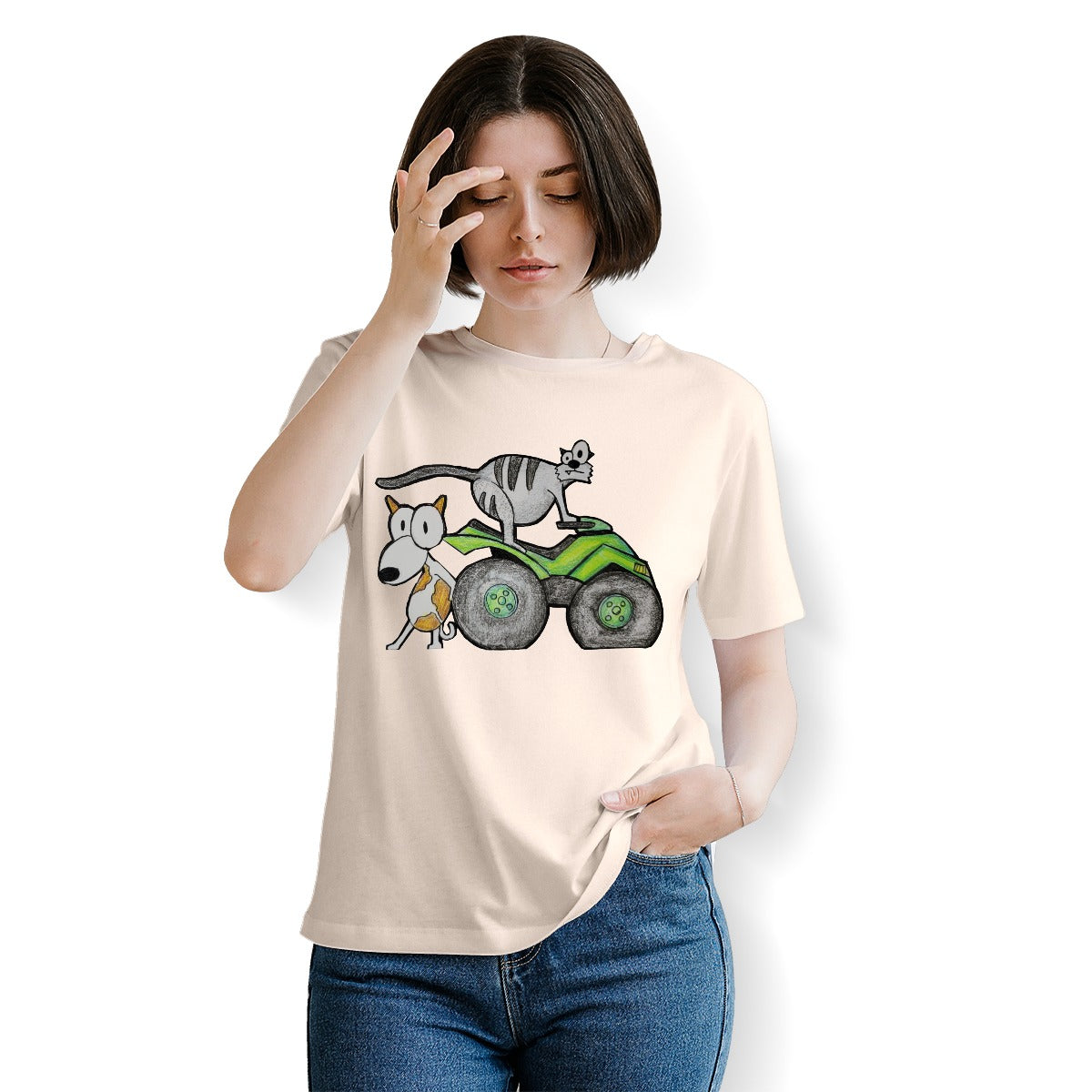 Pop's Critters PUSH! Crew Neck T-Shirt