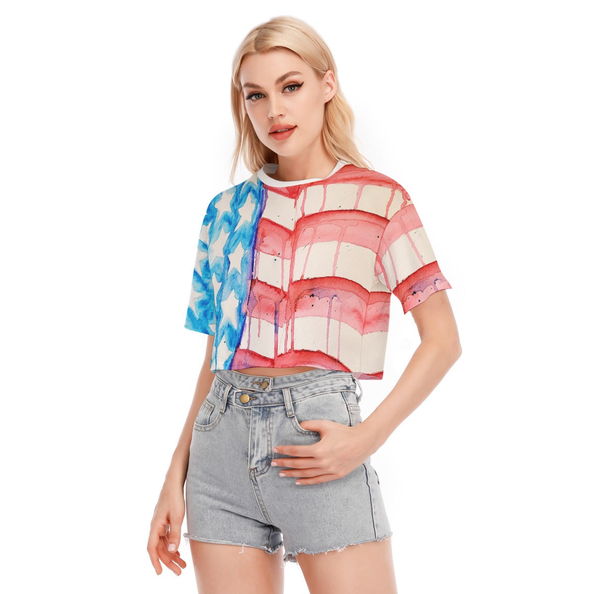 Old Glory Cropped T-shirt | 100% Cotton
