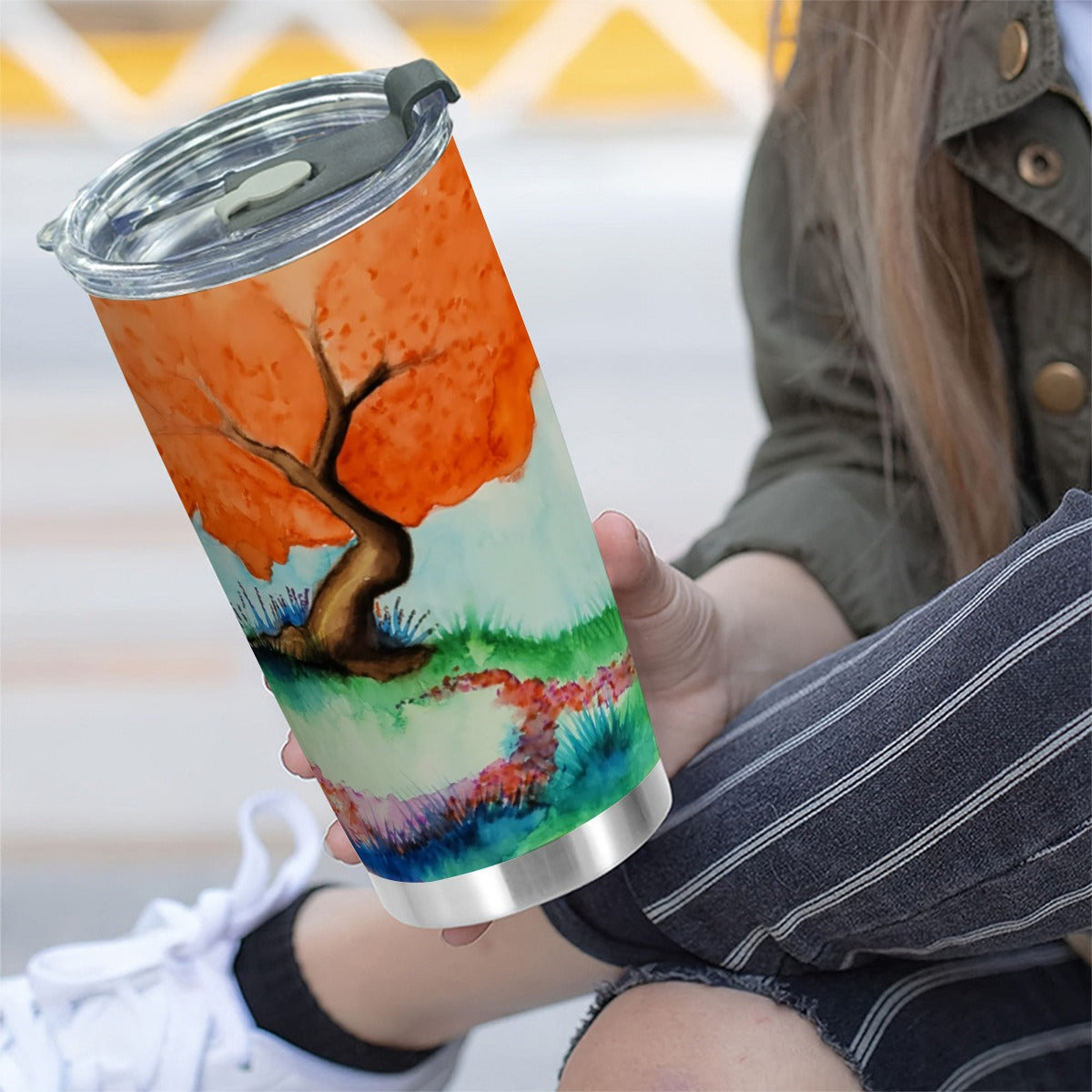 Dance with Fairies Custom 20OZ Tumbler With Sliding Lid For The USA