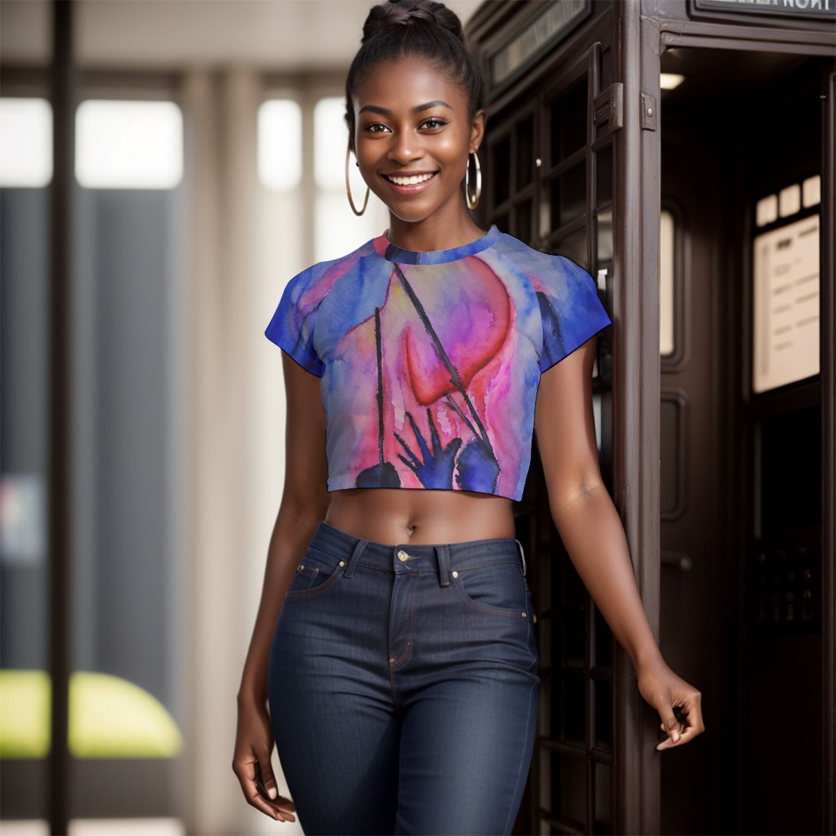 Ties that Bind Raglan Cropped T-shirt