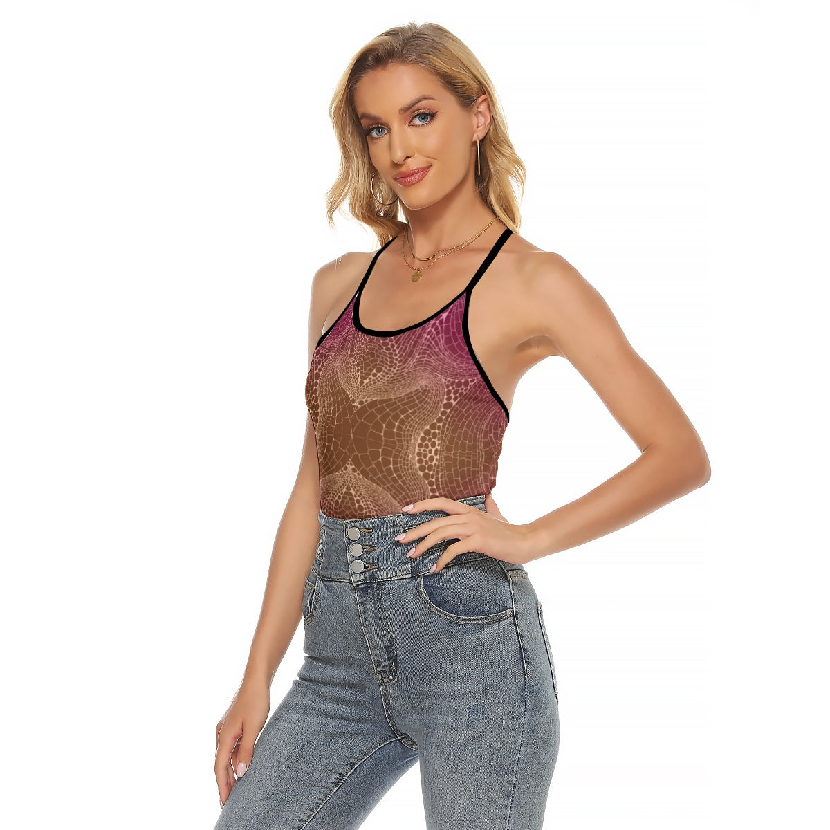 Signs of Life Criss-Cross Open Back Tank Top