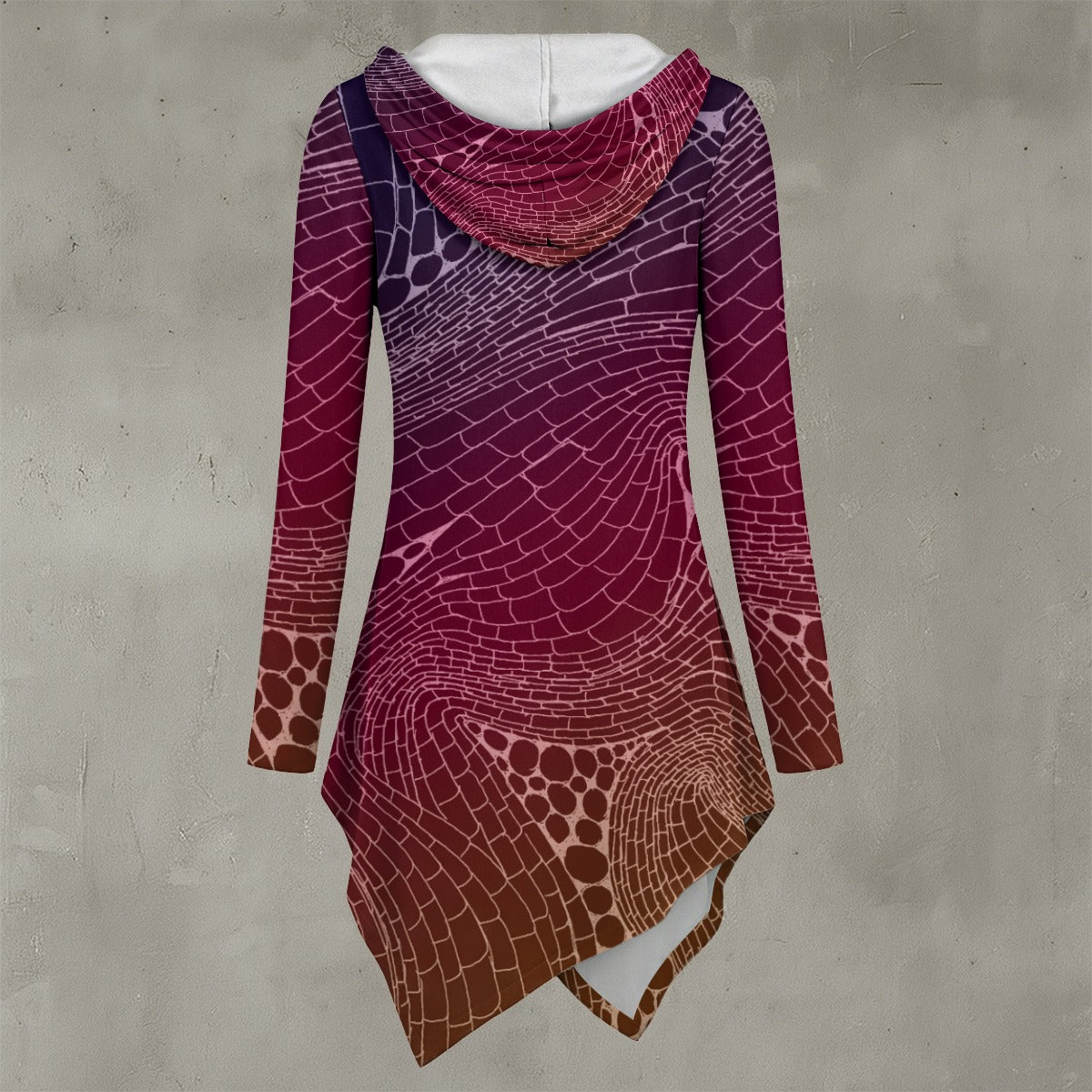 Signs of Life All-Over Print Women's Asymmetric Hem Hoodie
