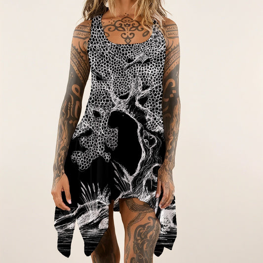 Haunted Tree All-over print Women's Sleeveless Tank Dress