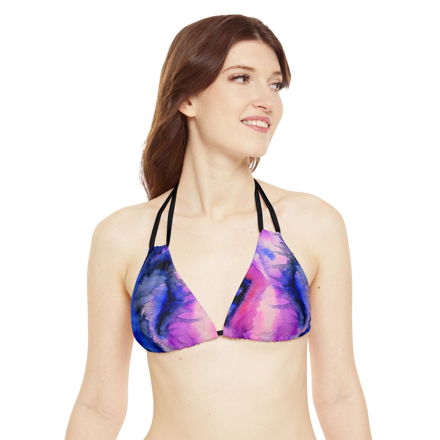 Swept Away Strappy Bikini Set (AOP)