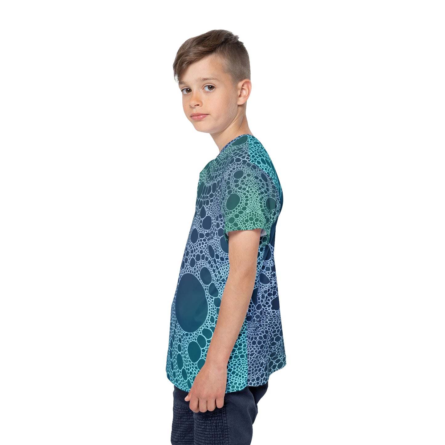 Lost In Circles Ocean Blue Kids Sports Jersey (AOP)