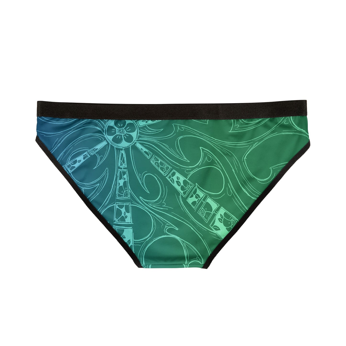 Flower Sketch Aquamarine Women's Underwear (AOP)