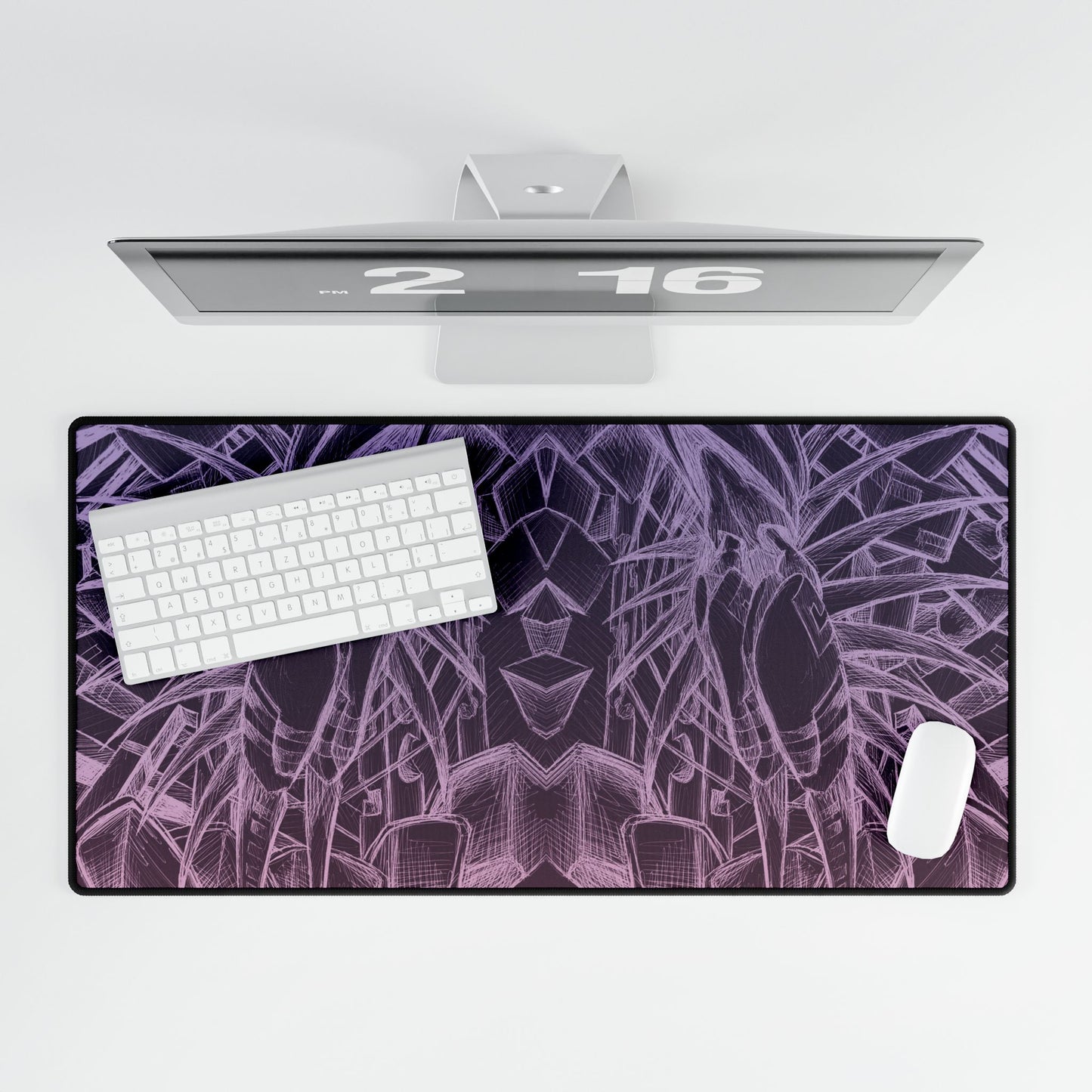 Inverted Abstract Orchid Bloom Desk Mats