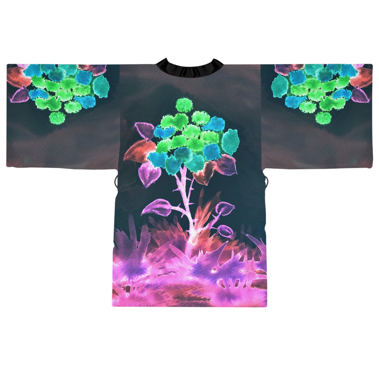 Morning Bloom Inverted Kimono Robe