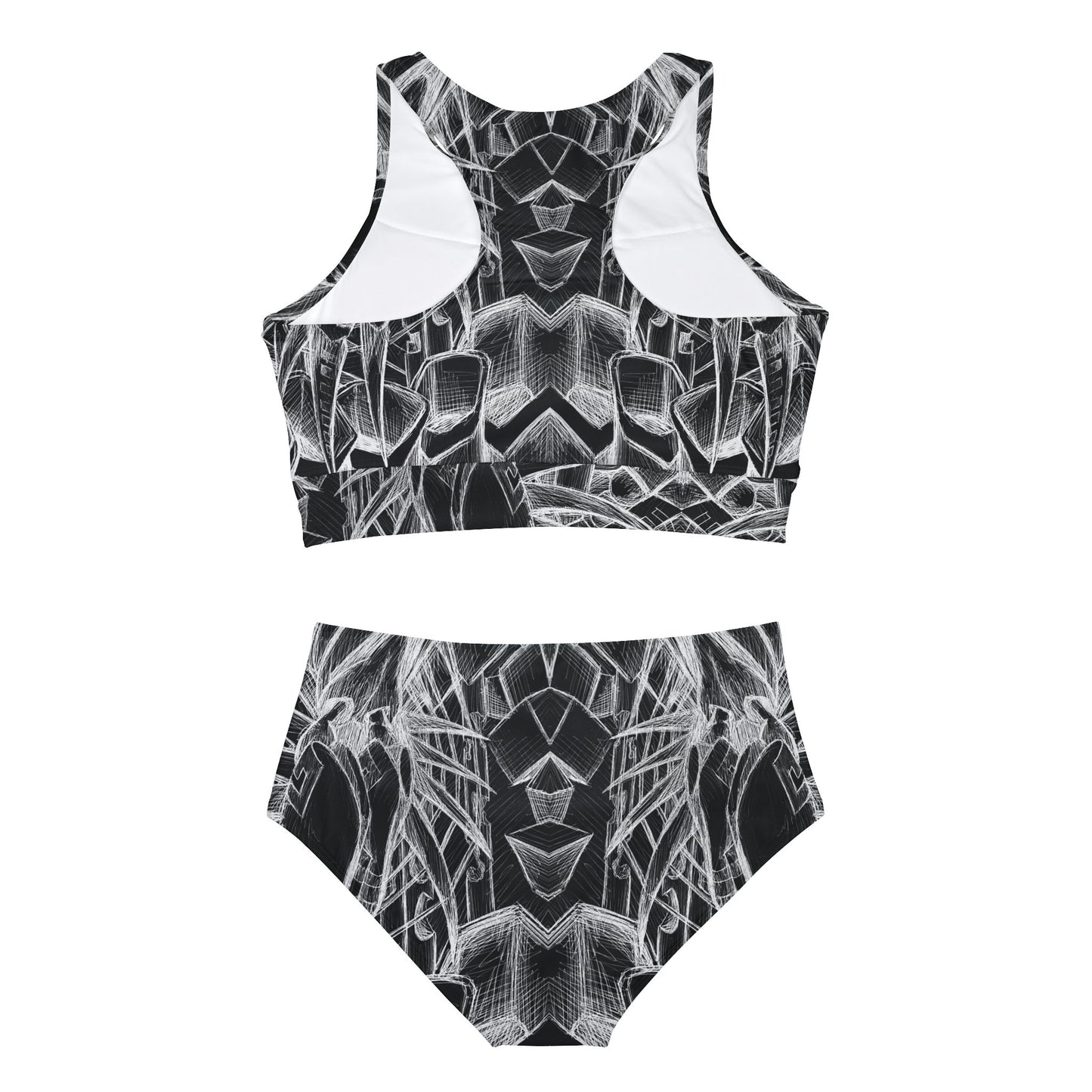 Inverted Sketch Sporty Bikini Set