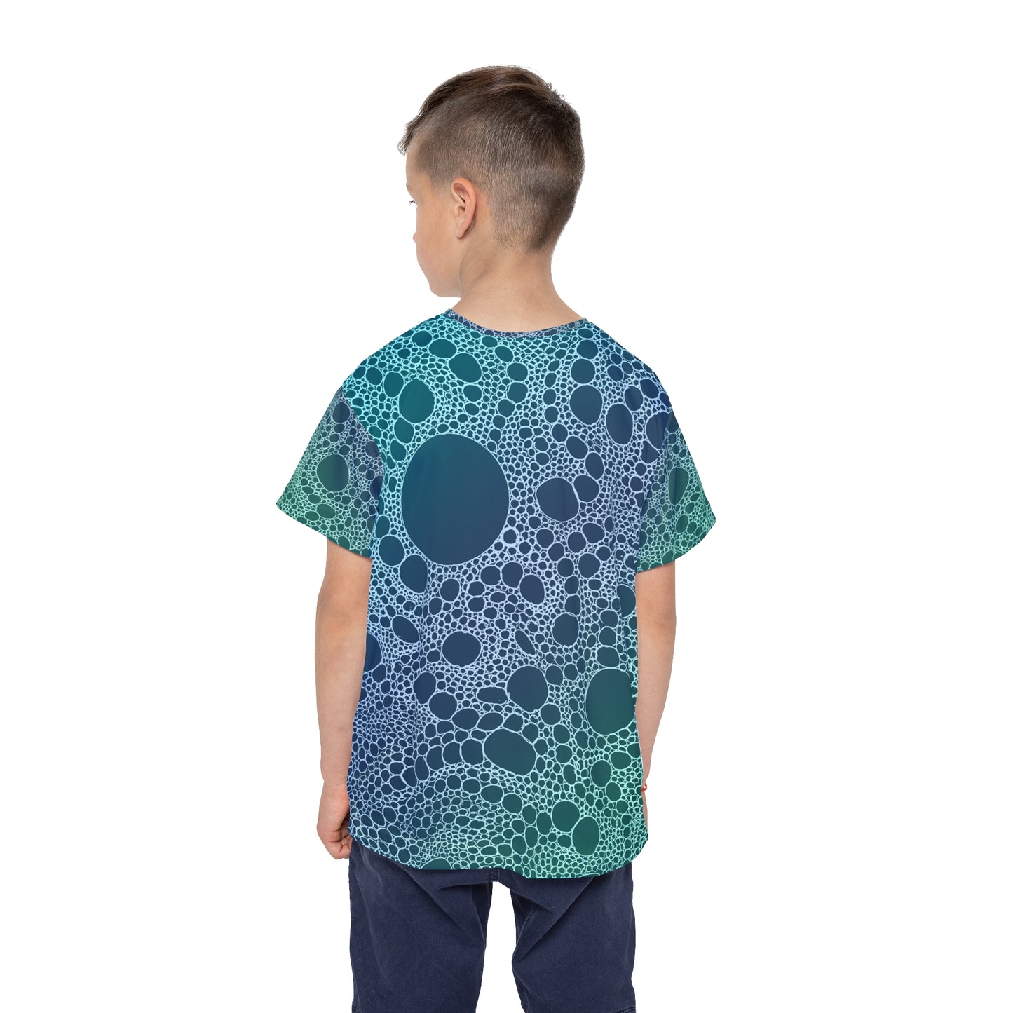 Lost In Circles Ocean Blue Kids Sports Jersey (AOP)