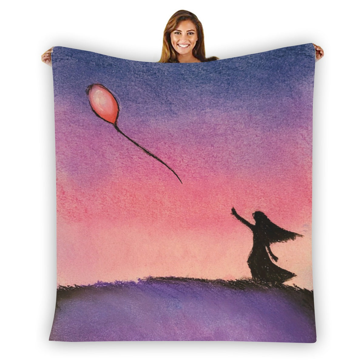 Chasing The Dream Single-Side Printing Flannel Blanket