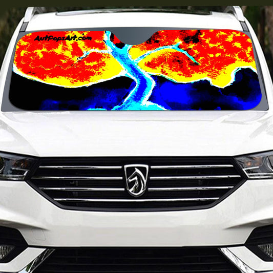 Fire and Ice Windshield Sunshade | 145cm(57.1”)