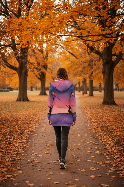 Chasing The Dream All-Over Print Women's Long Jacket With Fleece Lining