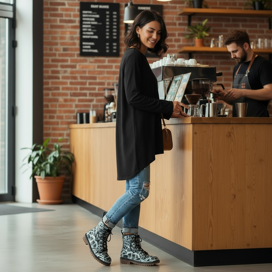 Inverted Sketch Women's Martin Short Boots