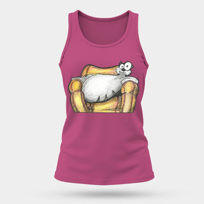 Pop's Critters, Berta, Women's Comfortable and Breathable Sports Tank Top For The USA|180GSM Front DTF