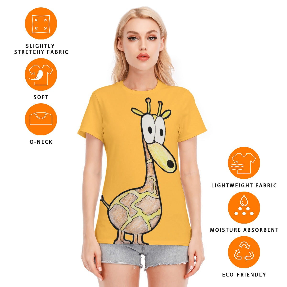 Pop's Critters Phil All-Over Print Women's Round Neck T-Shirt | 190GSM Cotton
