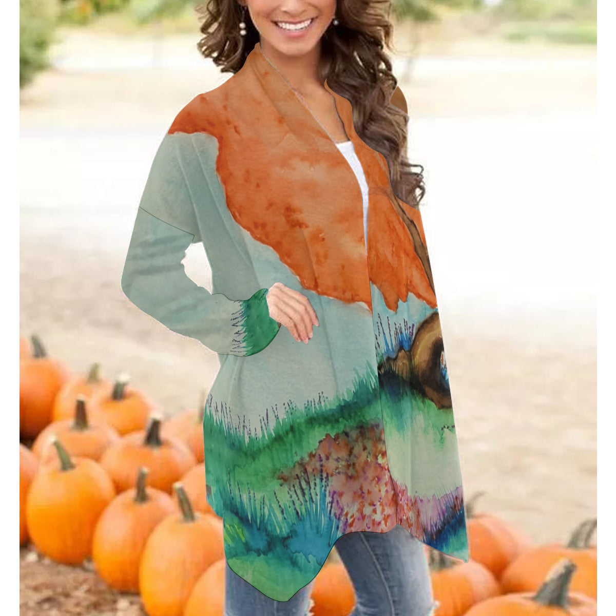 Circle of Fairies All-Over Print Women's Cardigan With Long Sleeve