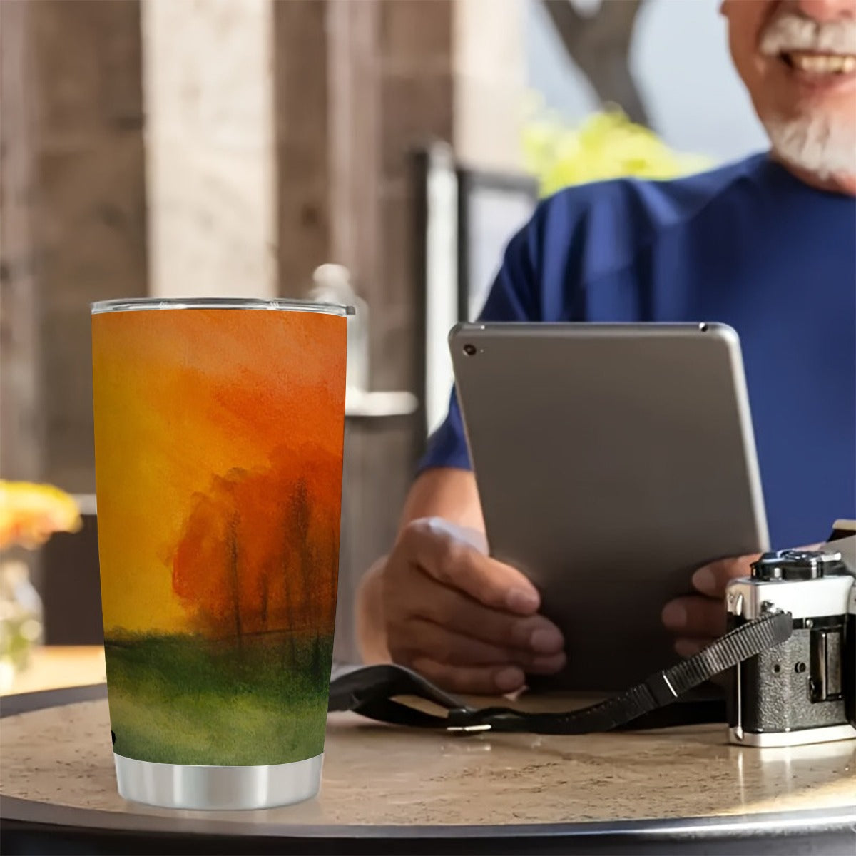 Heart of Autumn Custom 20OZ Tumbler With Sliding Lid For The USA