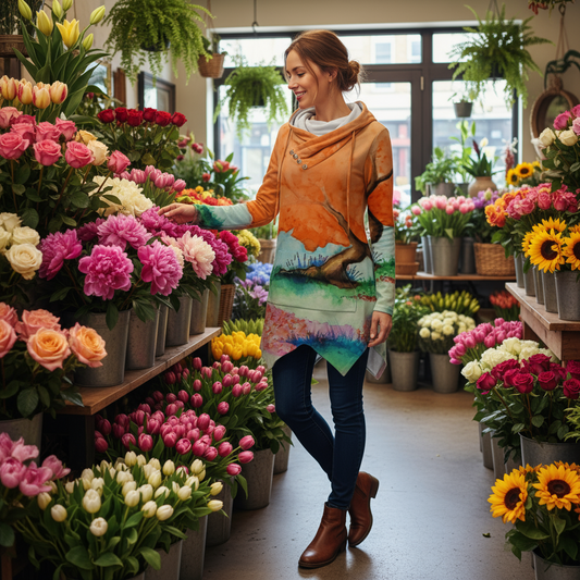 Dance with Faries All-Over Print Women's Asymmetric Hem Hoodie