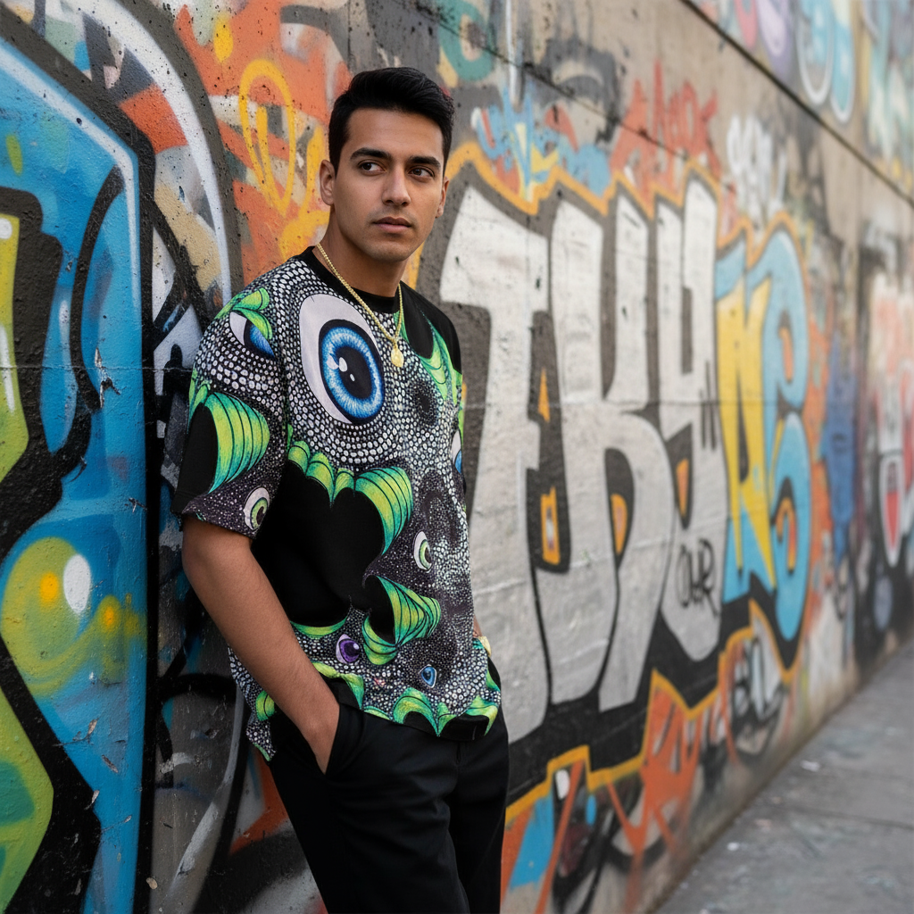 The Eyes Have It. Drop-shoulder T-shirt|180GSM