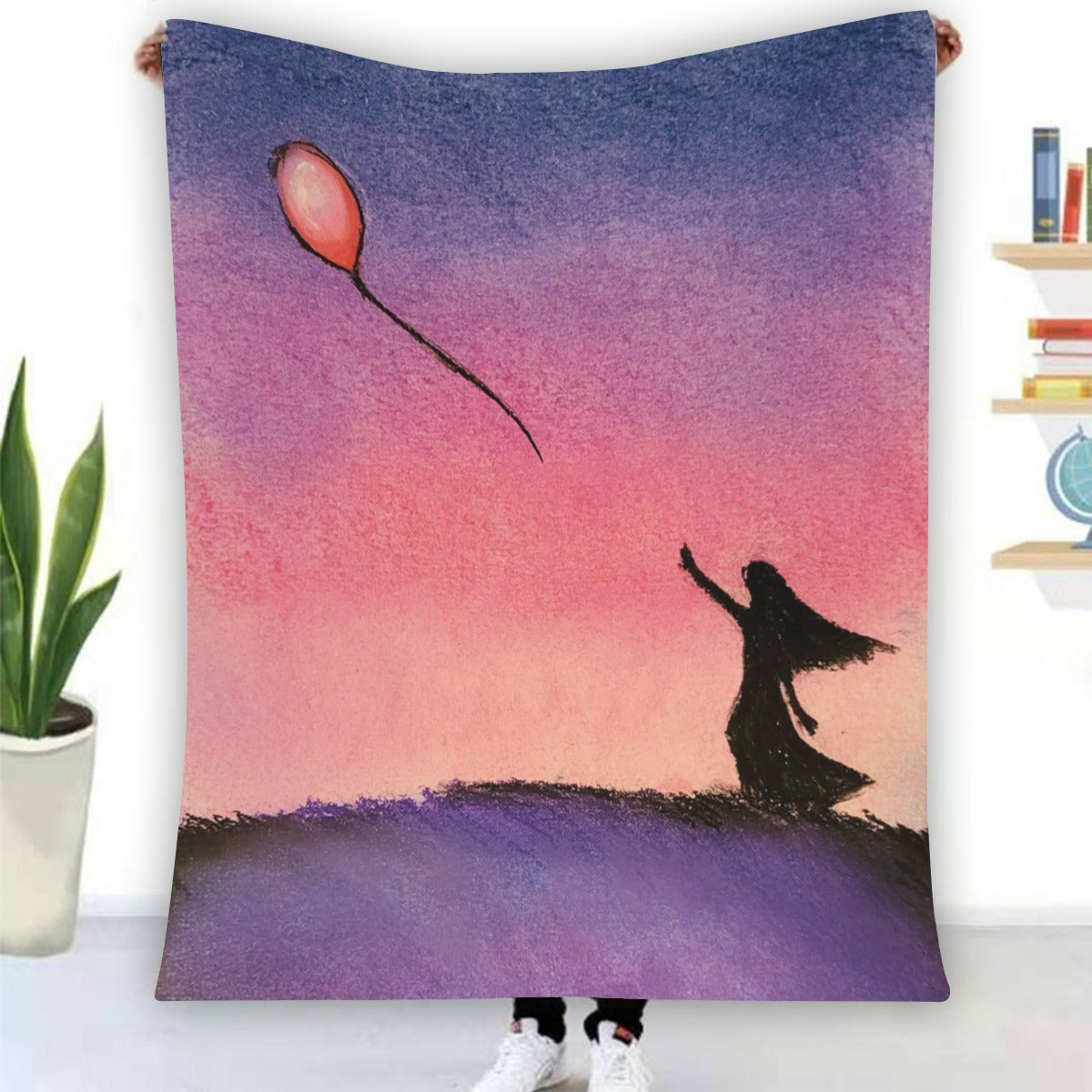 Chasing The Dream Single-Side Printing Flannel Blanket