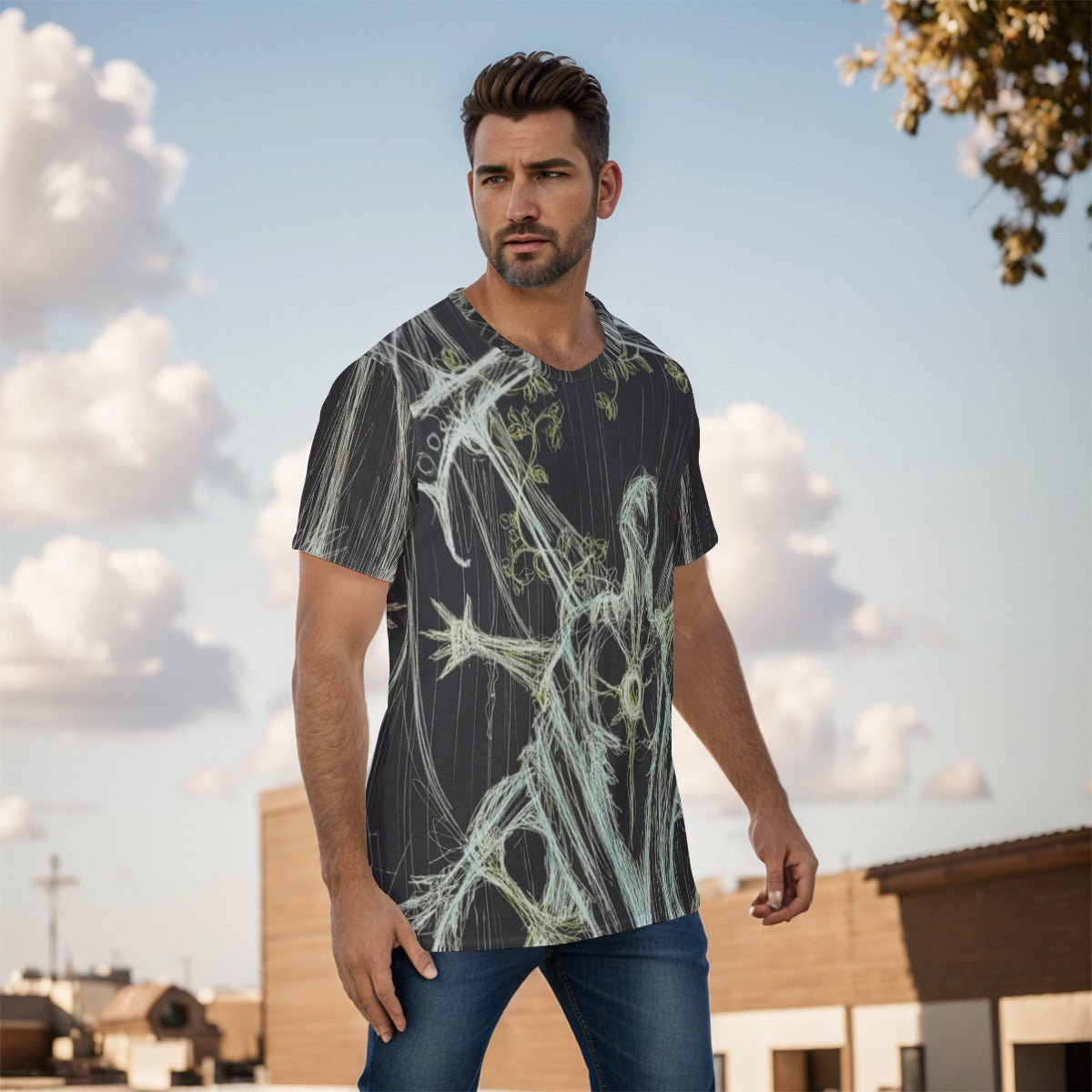 Death's Embrace All-Over Print Men's O-Neck T-Shirt