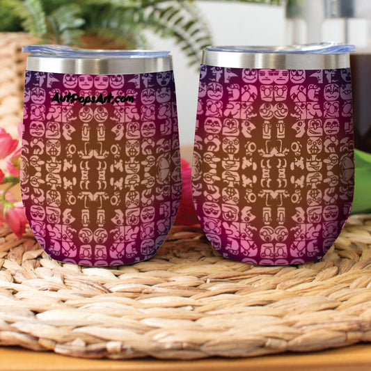 Raspberry Faces Stainless Steel Cup Wine Tumbler