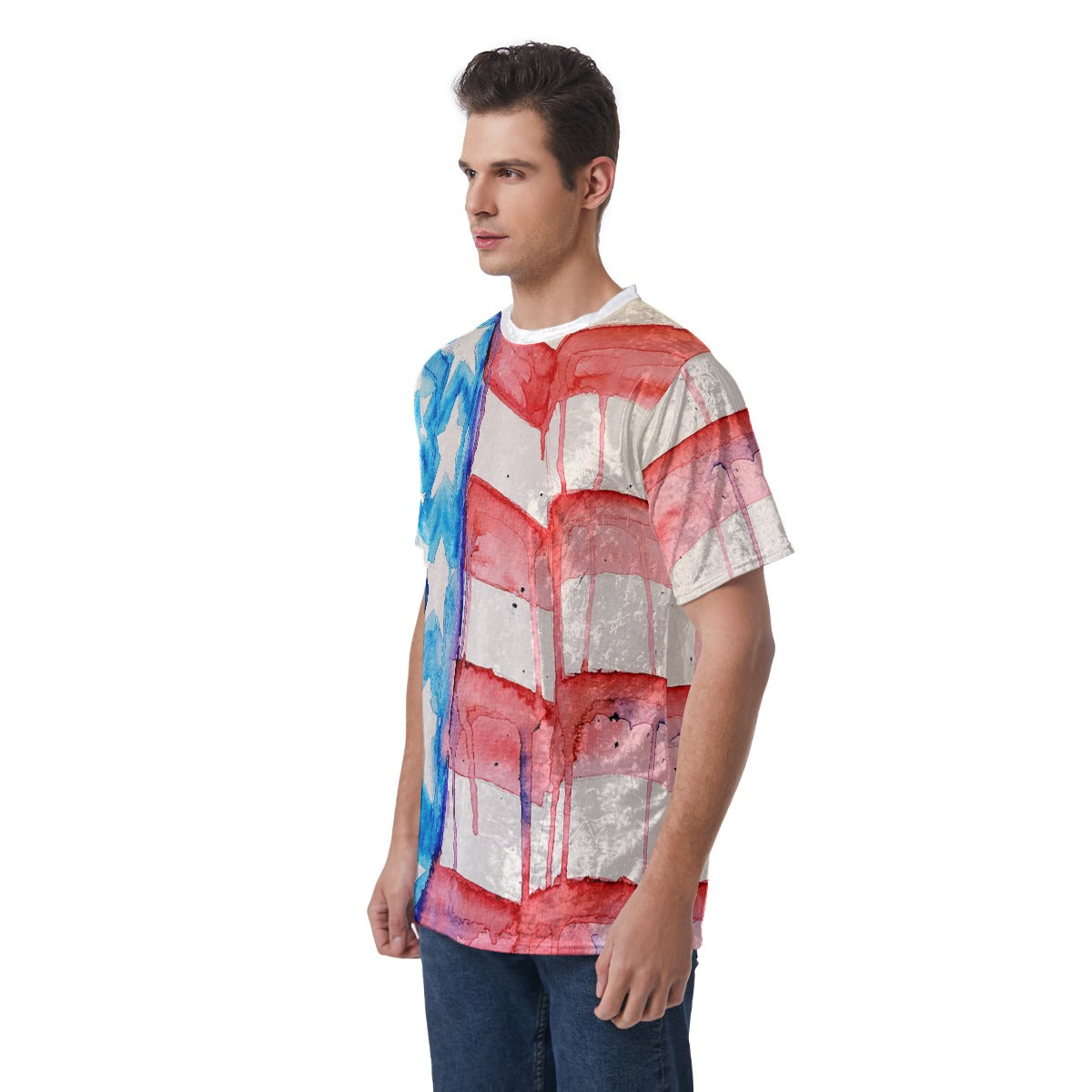 Old Glory All-Over Print Men's T-Shirt | Velvet