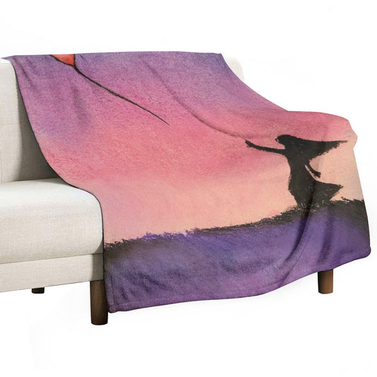 Chasing The Dream Single-Side Printing Flannel Blanket