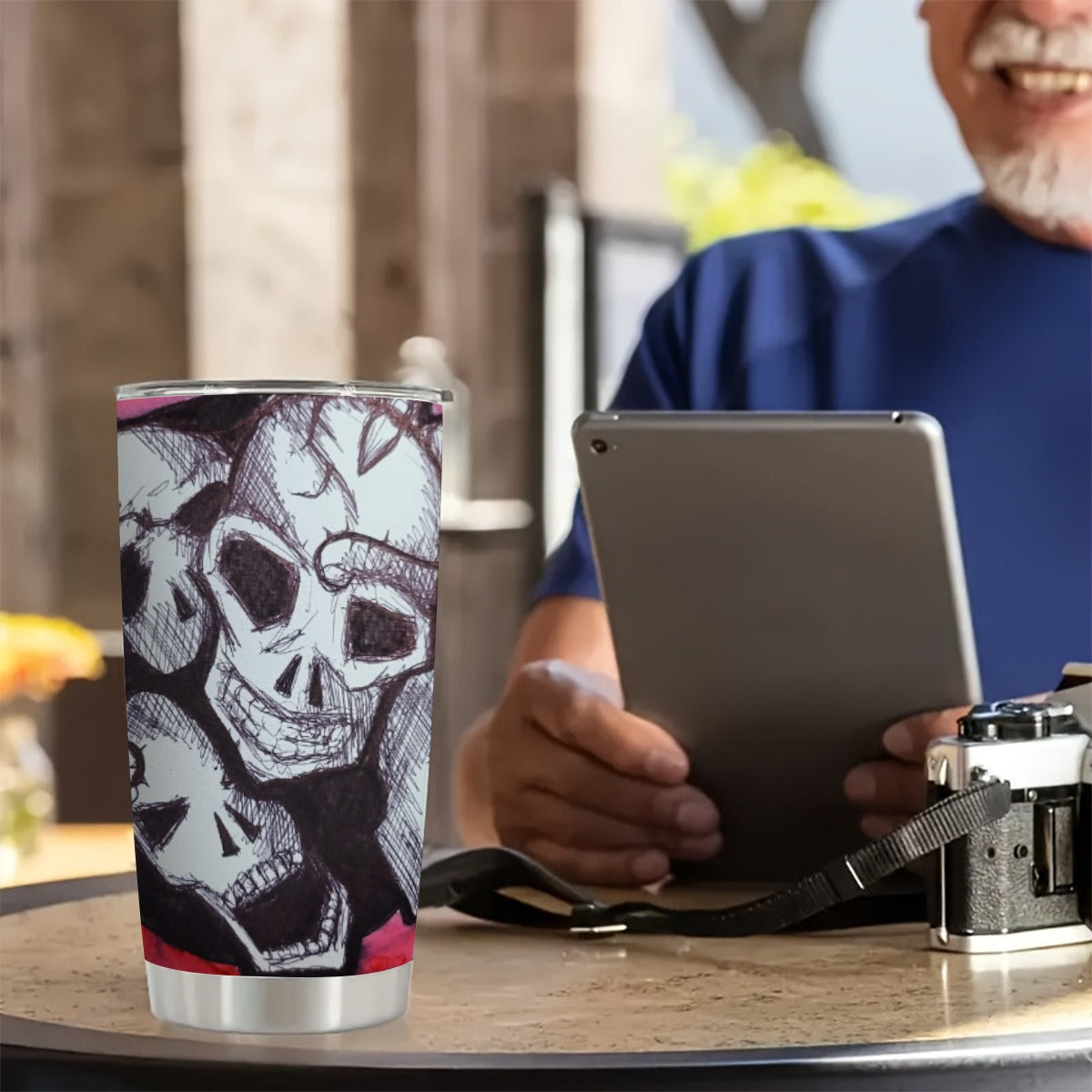 Skullz Custom 20OZ Tumbler With Sliding Lid For The USA