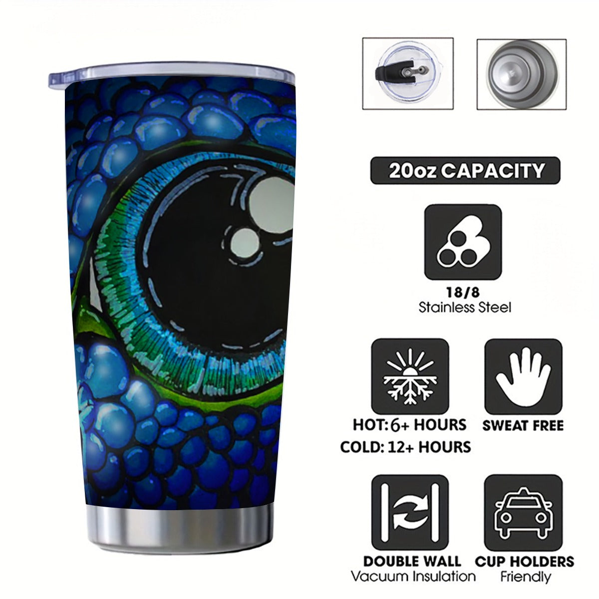Leviathan Custom 20OZ Tumbler With Sliding Lid For The USA