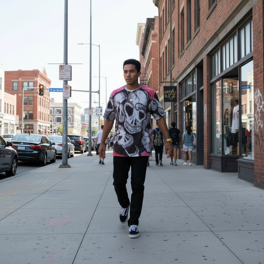 Skullz Drop-shoulder T-shirt|180GSM