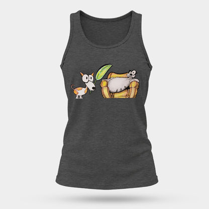 Pop's Critters Berta and Pete Women's Comfortable and Breathable Sports Tank Top For The USA|180GSM Front DTF