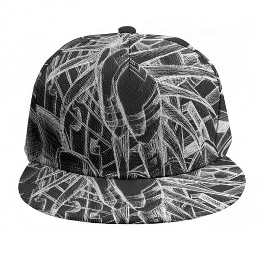 Sketch Baseball Cap With Flat Brim