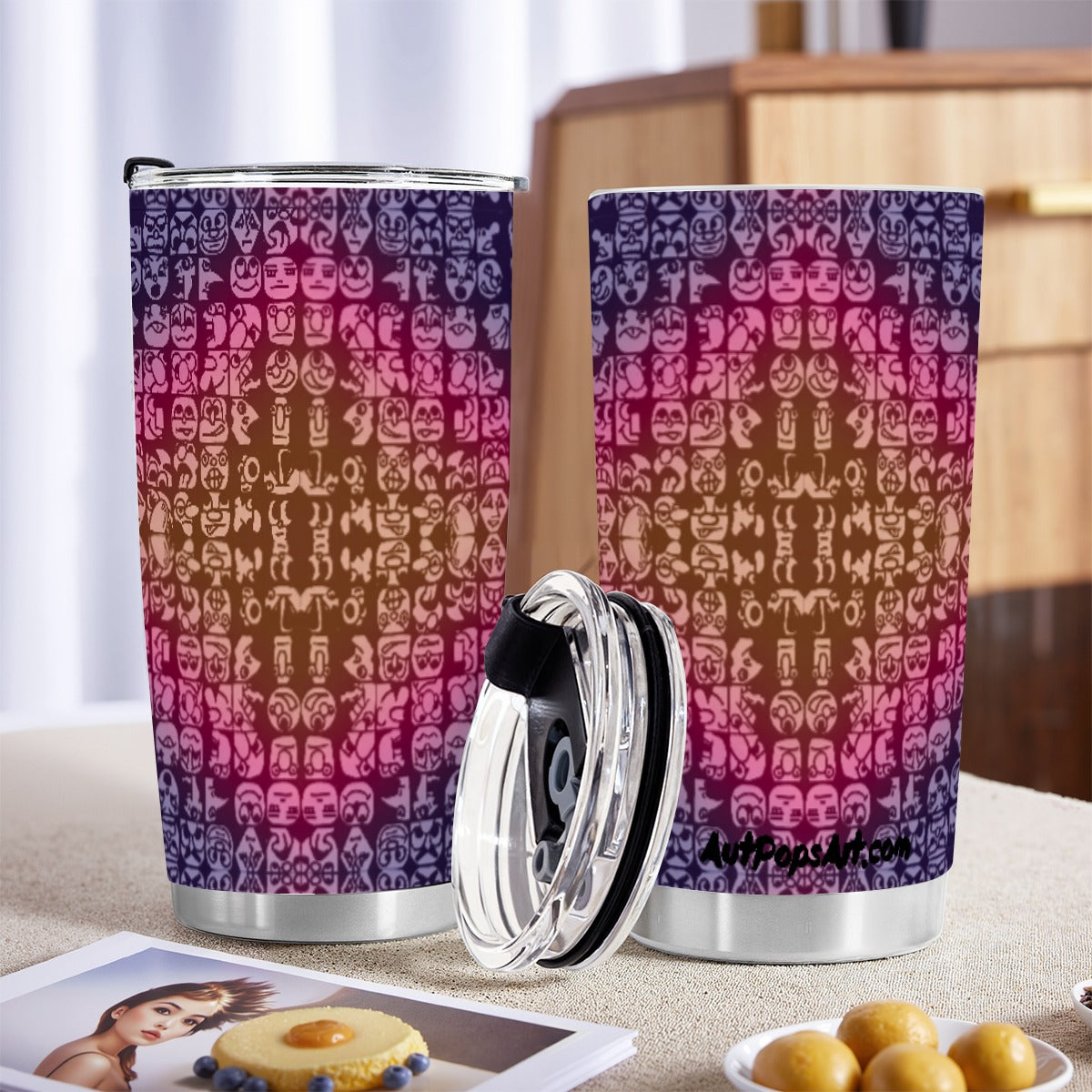 Faces Custom 20OZ Tumbler With Sliding Lid For The USA