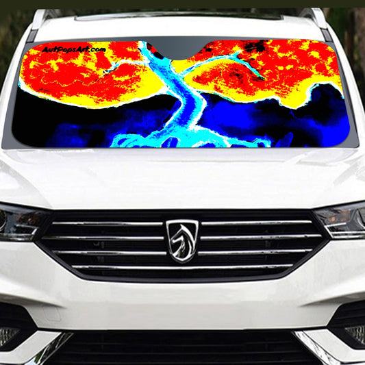 Fire and Ice Windshield Sunshade | 137cm(53.9”)