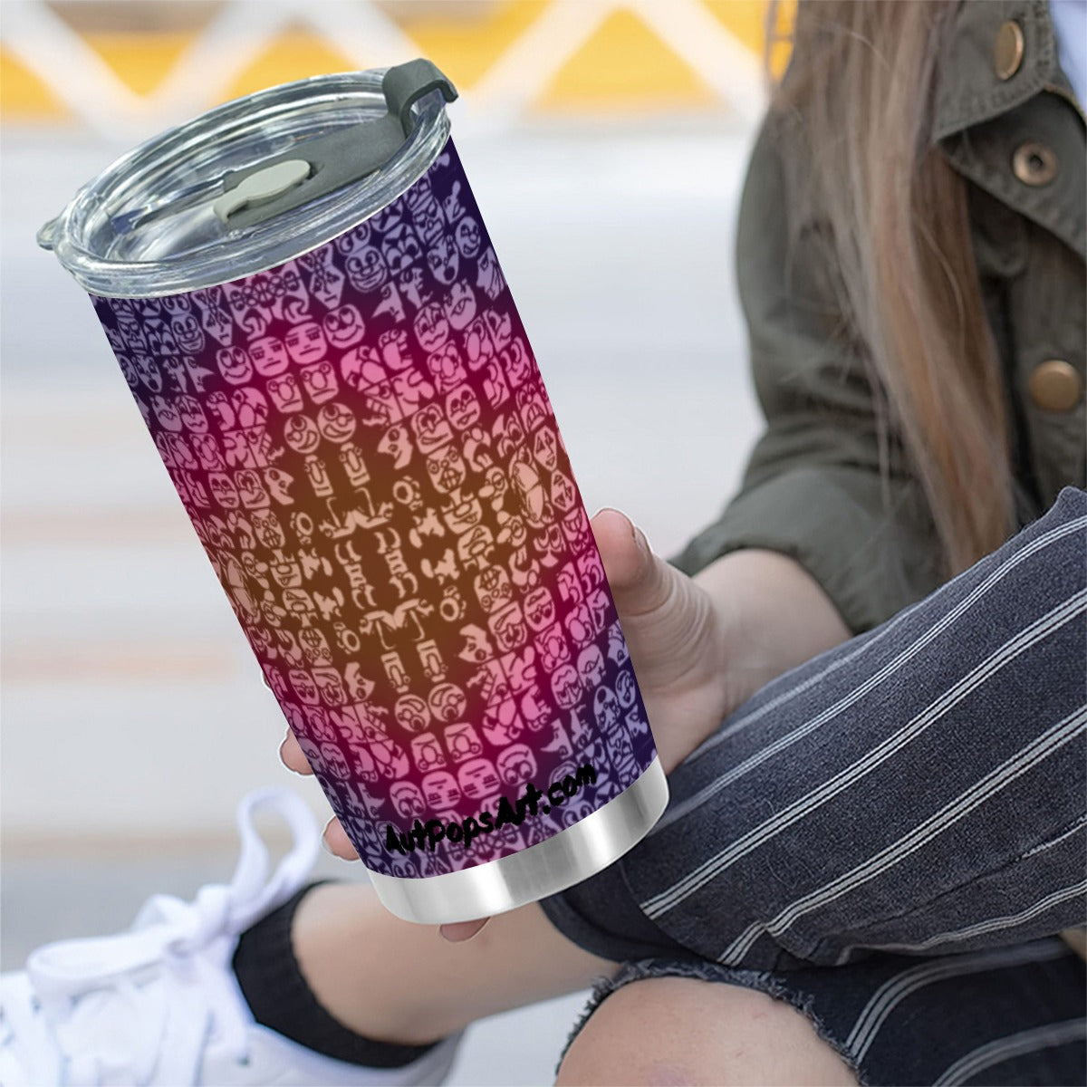 Faces Custom 20OZ Tumbler With Sliding Lid For The USA